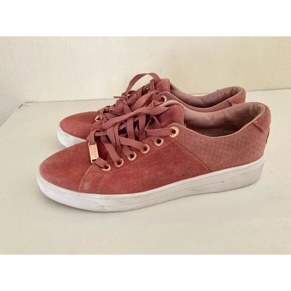 Ted Baker London Women's Riwven Fashion Sneaker Shoe Size 8 Pink Mauve - Picture 3 of 7